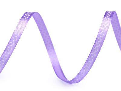 Satin Polka Dot Ribbon 6mm/22.5 Metres - Lavender 