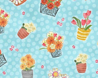 Enjoy The Journey Flower Pots On Blue