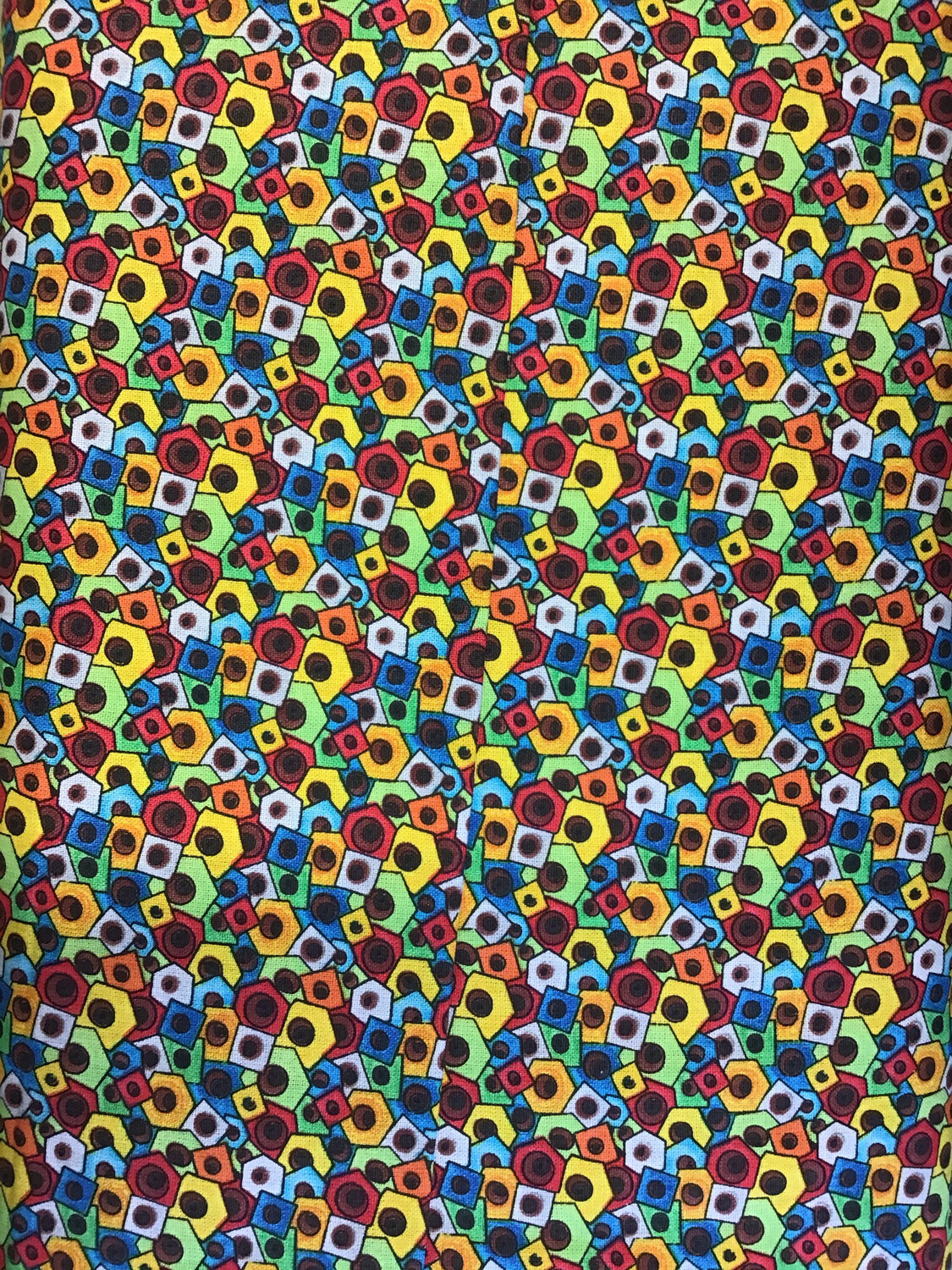 Tool Time - Colourful Nuts - Blank Quilting