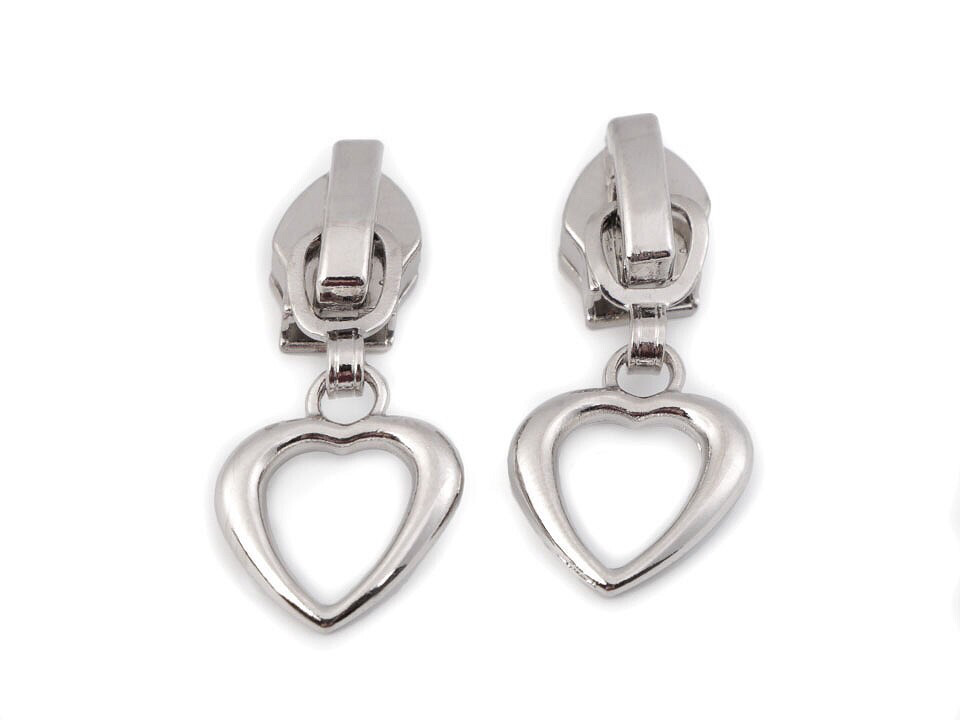 Heart Slider 6mm - Silver