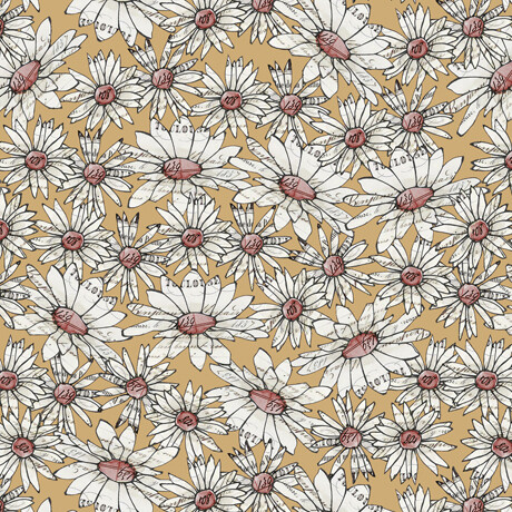 Farm Life Daisies - Mustard