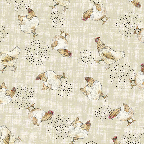 Farm Life Chickens - Cream