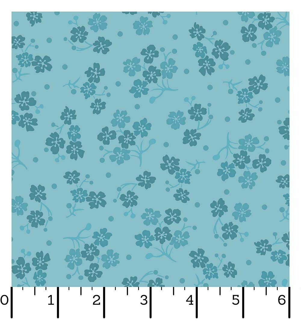 Carnaby Street Tonal Flowers Blue