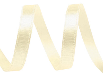 Satin Ribbon width 6mm 22.5metres - Vanilla