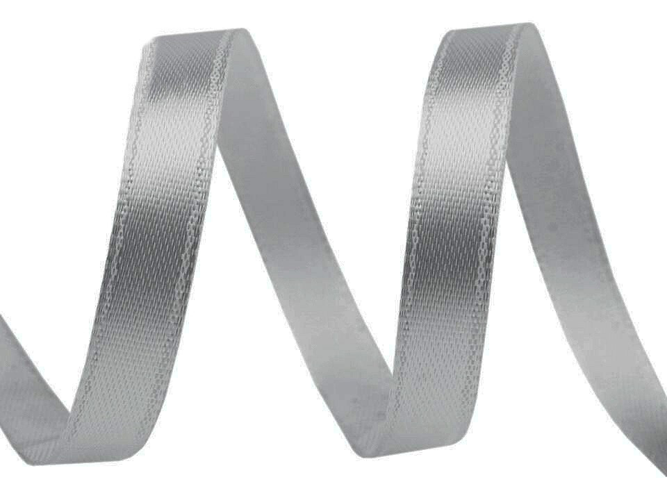Satin Ribbon width 6mm 22.5metres - Grey