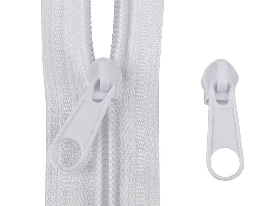 White Zip Slider - 3mm