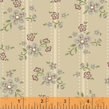Elm Cottage - Floral Stripe Tan