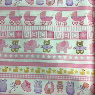 Baby Border Stripe - Pink