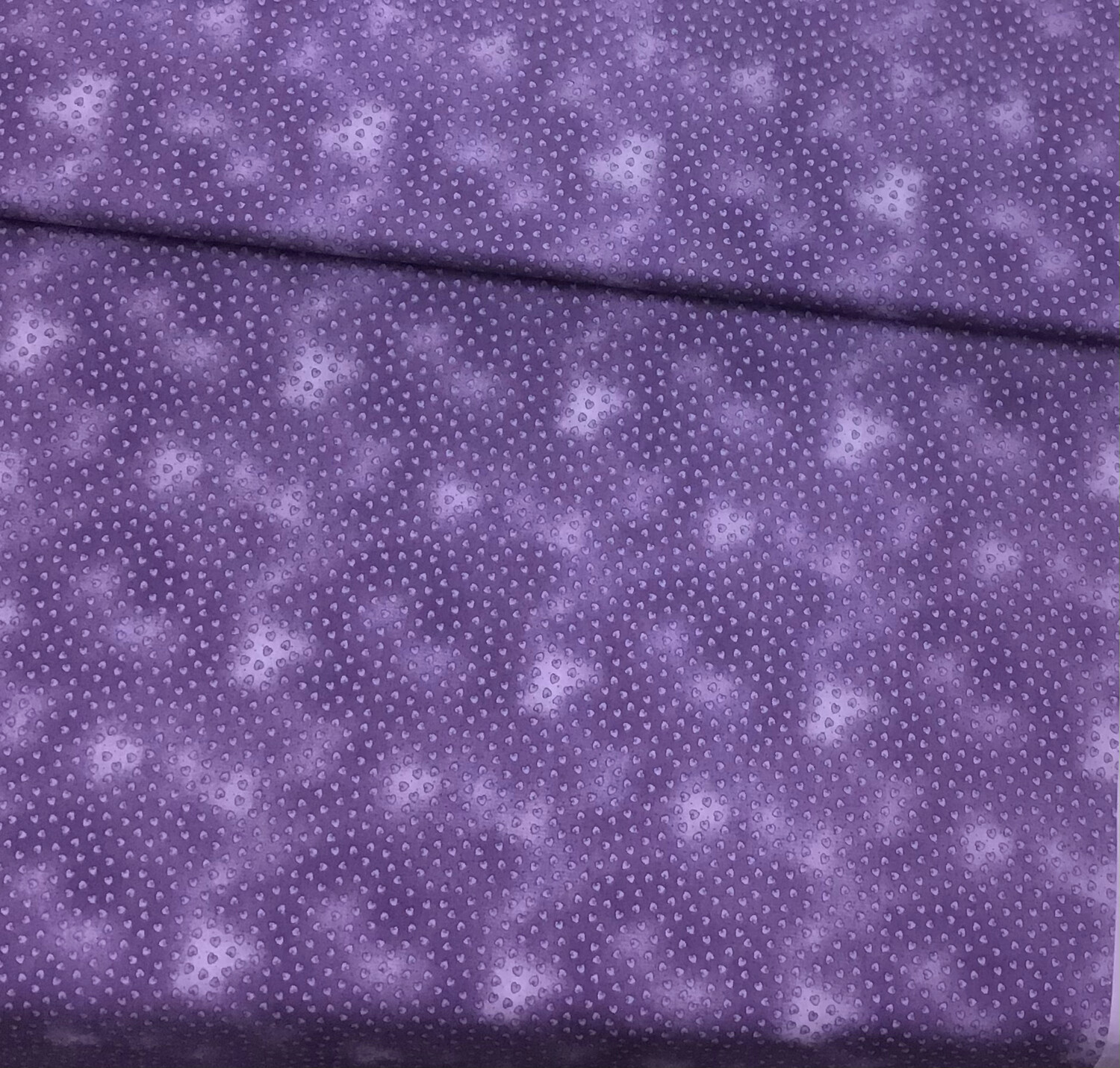 Quilters Basic Dusty Style Hearts Purple