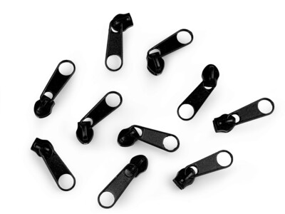 Black Zip Slider - 3mm