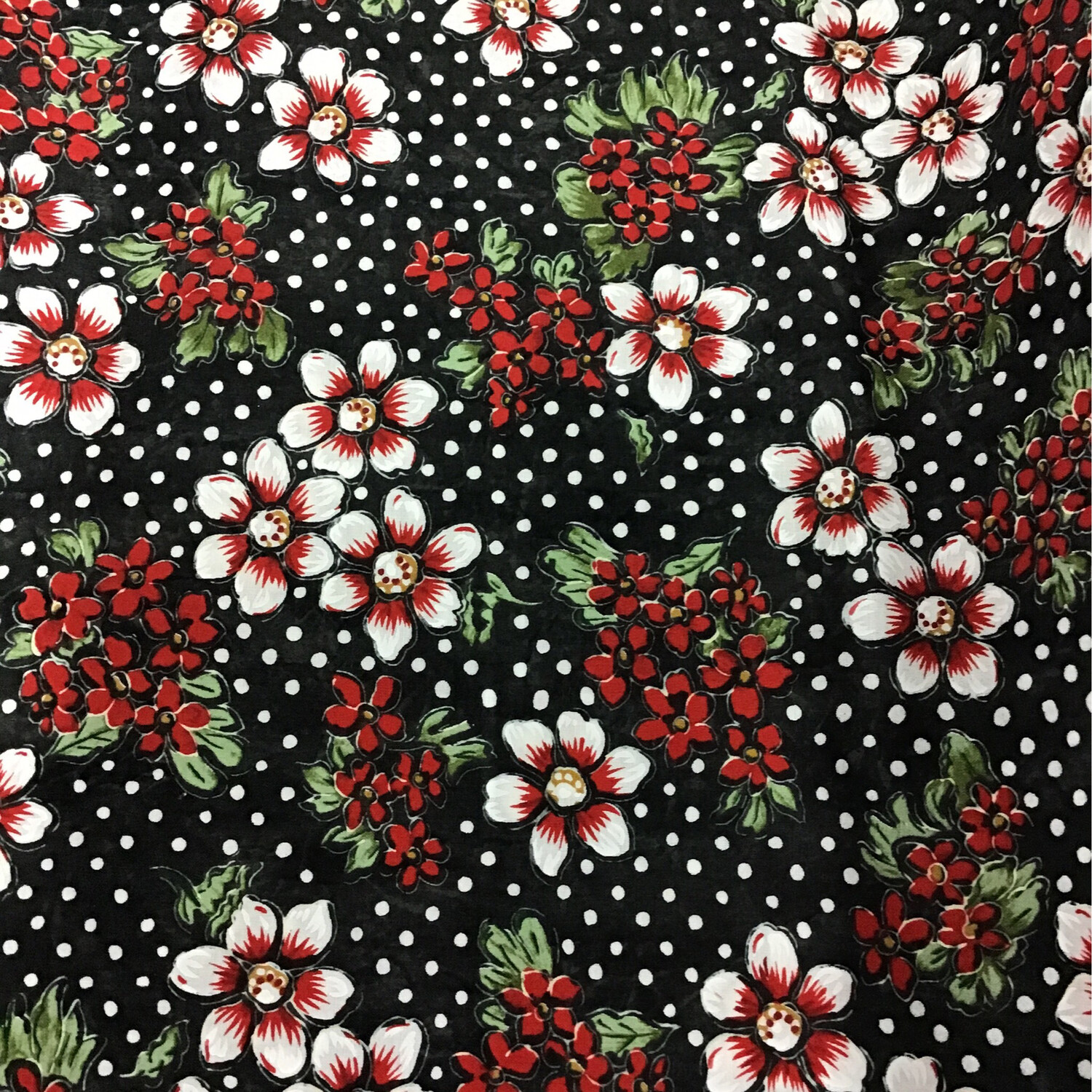 Three French Hens - Flowers Black