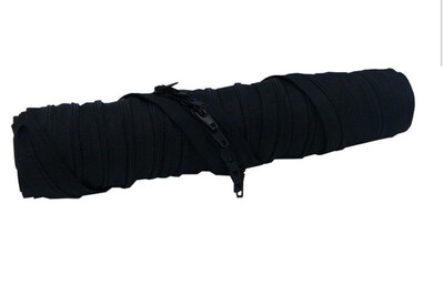 10 Metre Zip With 10 Sliders - Black