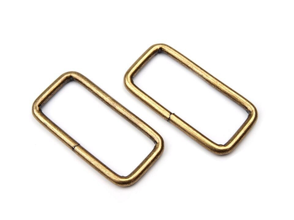 Rectangle Rings 32mm - Antique Brass