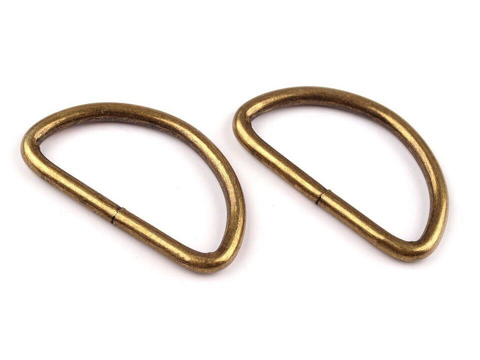 D Ring 32mm (3mm) - Antique Brass