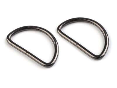 D Ring 32mm (3mm) - Gunmetal Grey