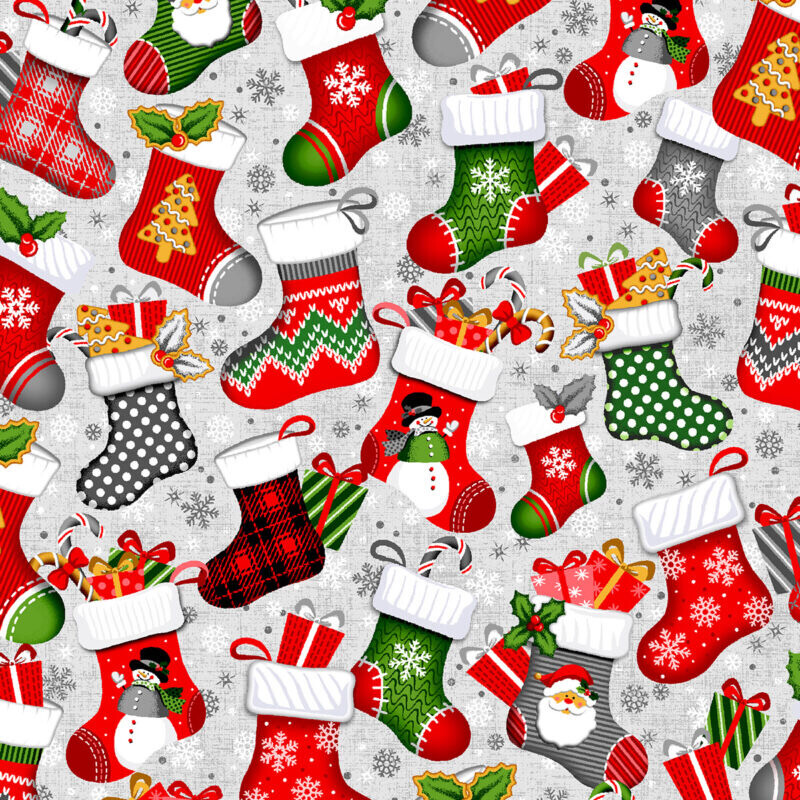 Noel Stockings Grey