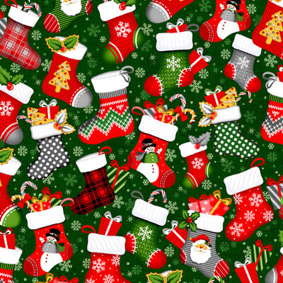 Noel Stocking Green