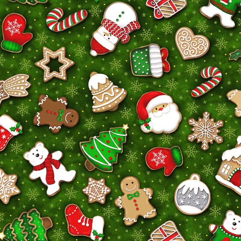 Noel Allover Cookies Green