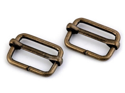 Adjustable Rectangle Slider 20mm- Antique Brass