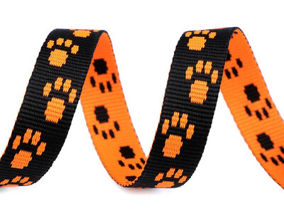 15mm Printed Webbing- Orange