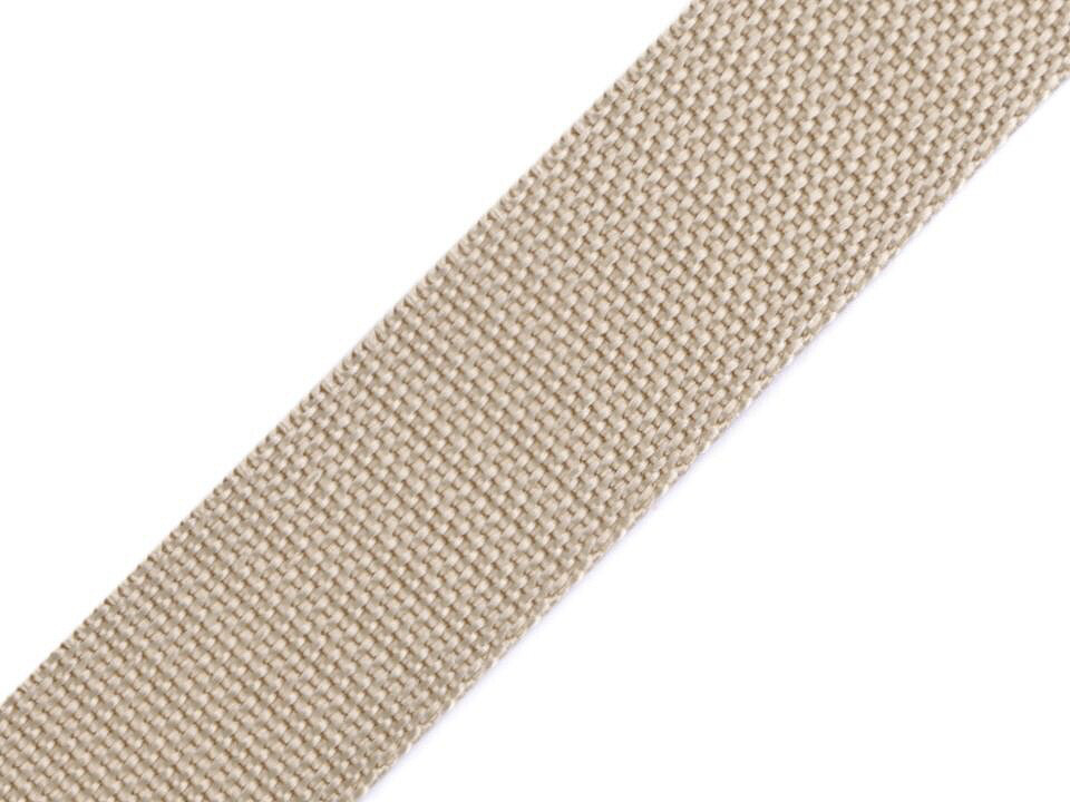 25mm Webbing - Light Beige