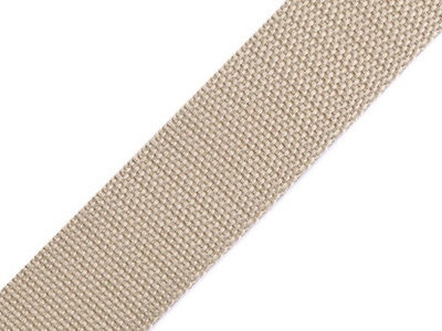 25mm Webbing - Light Beige