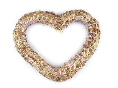 Straw heart Wreath