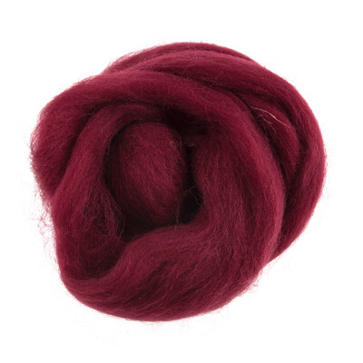 Natural Wool Roving-Wine Natural Wool Roving-Wine