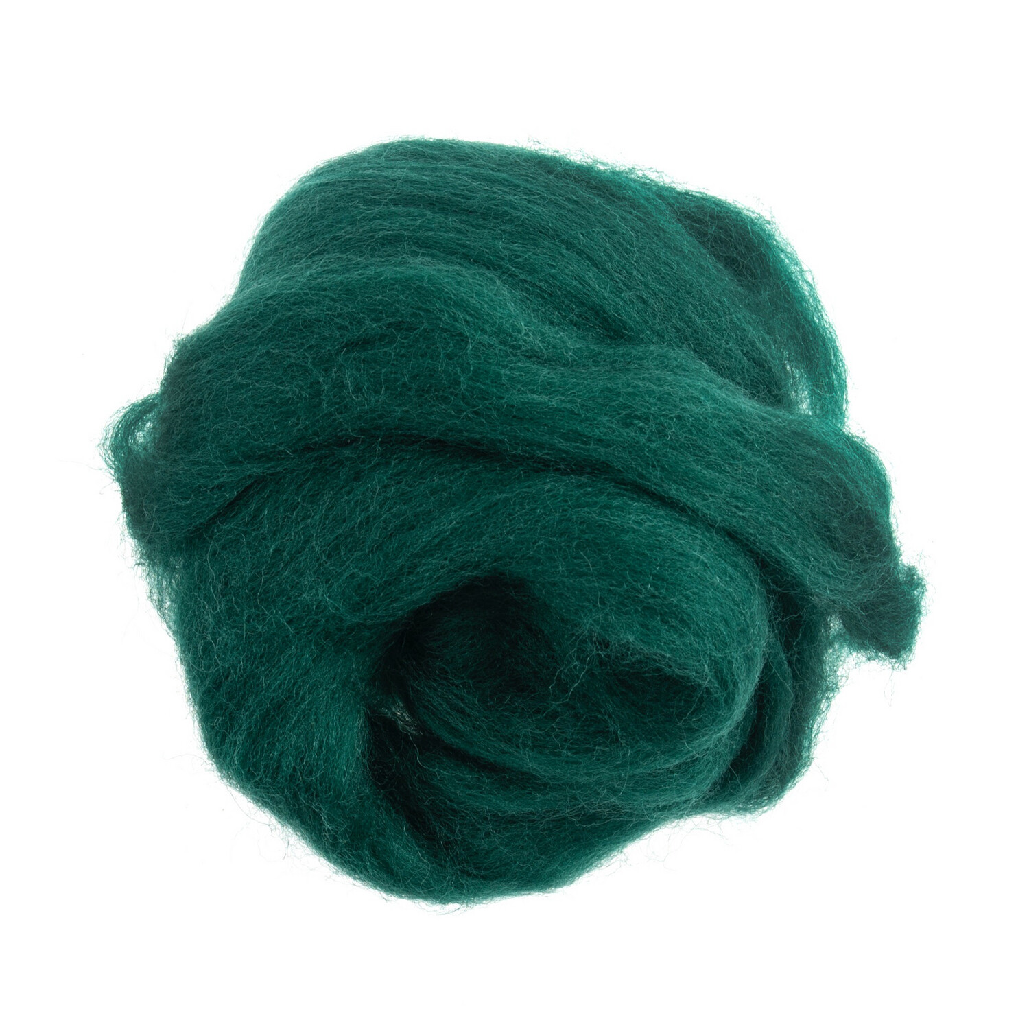 Natural Wool Roving-Grass Green