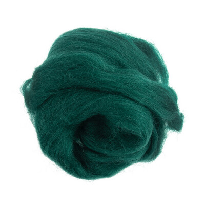 Natural Wool Roving-Grass Green