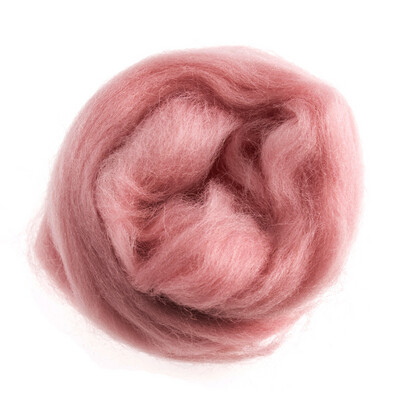 Natural Wool Roving Baby Pink Natural Wool Roving Baby Pink