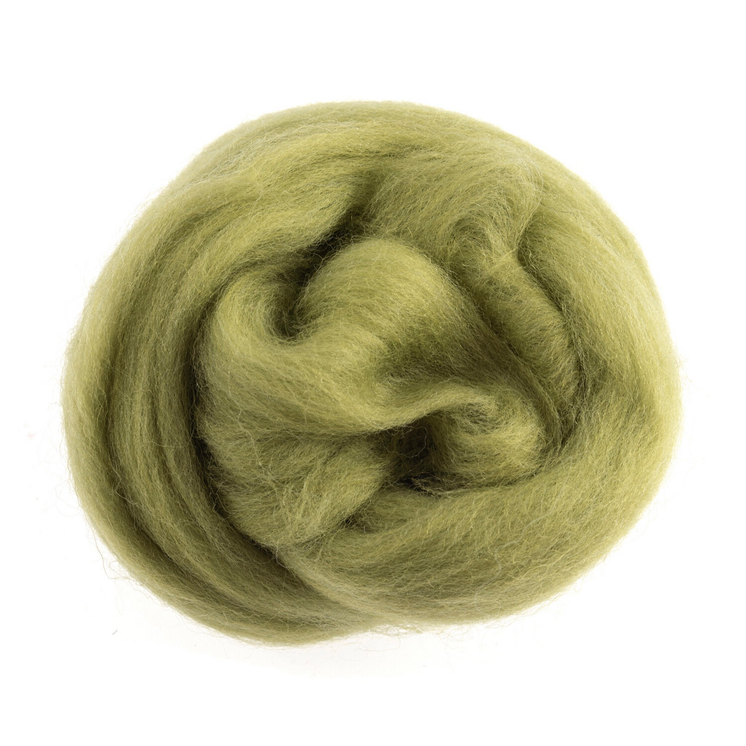 Natural Wool Roving-Pistachio