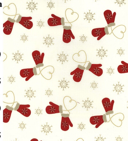 Red Mittens On Ivory