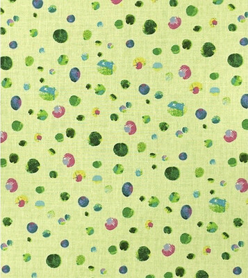 Multicoloured Spots On Lime Multicoloured Spots On Lime