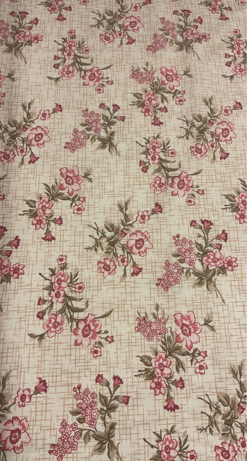 Vintage Floral Toss On Cream