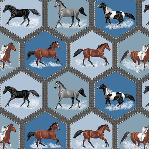 Running Free Horse Hexagons