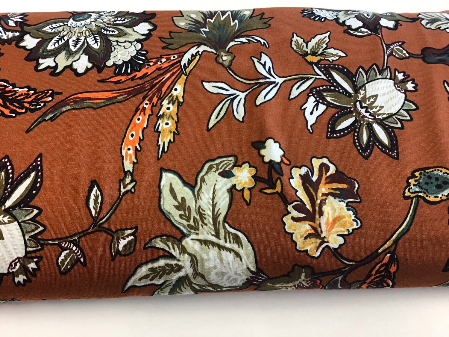 Floral On Tobacco Jersey
