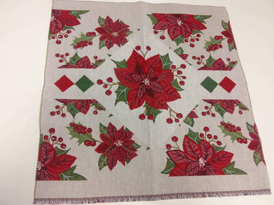 Christmas Poinsettia Cushion Panel