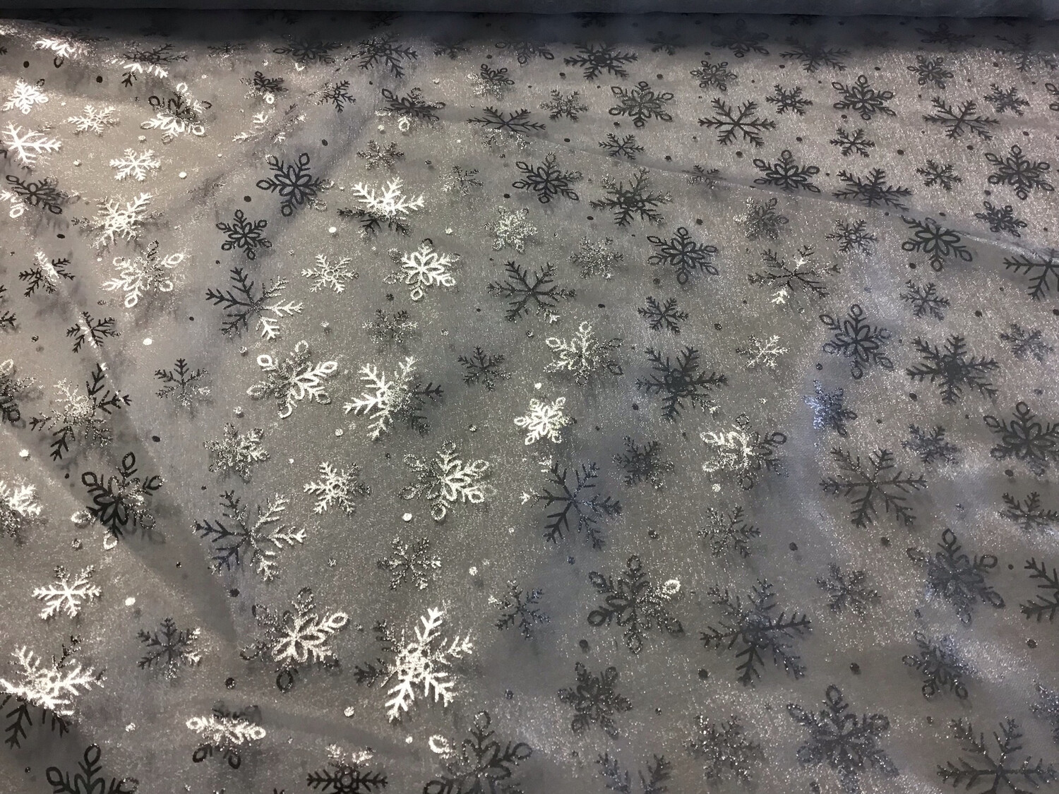 Snowflake White Organza