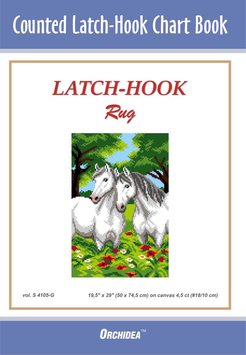 Latch Hook Chart: Horses on a Meadow