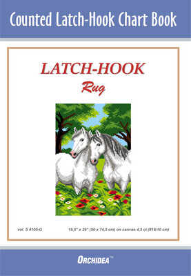 Latch Hook Chart: Horses on a Meadow