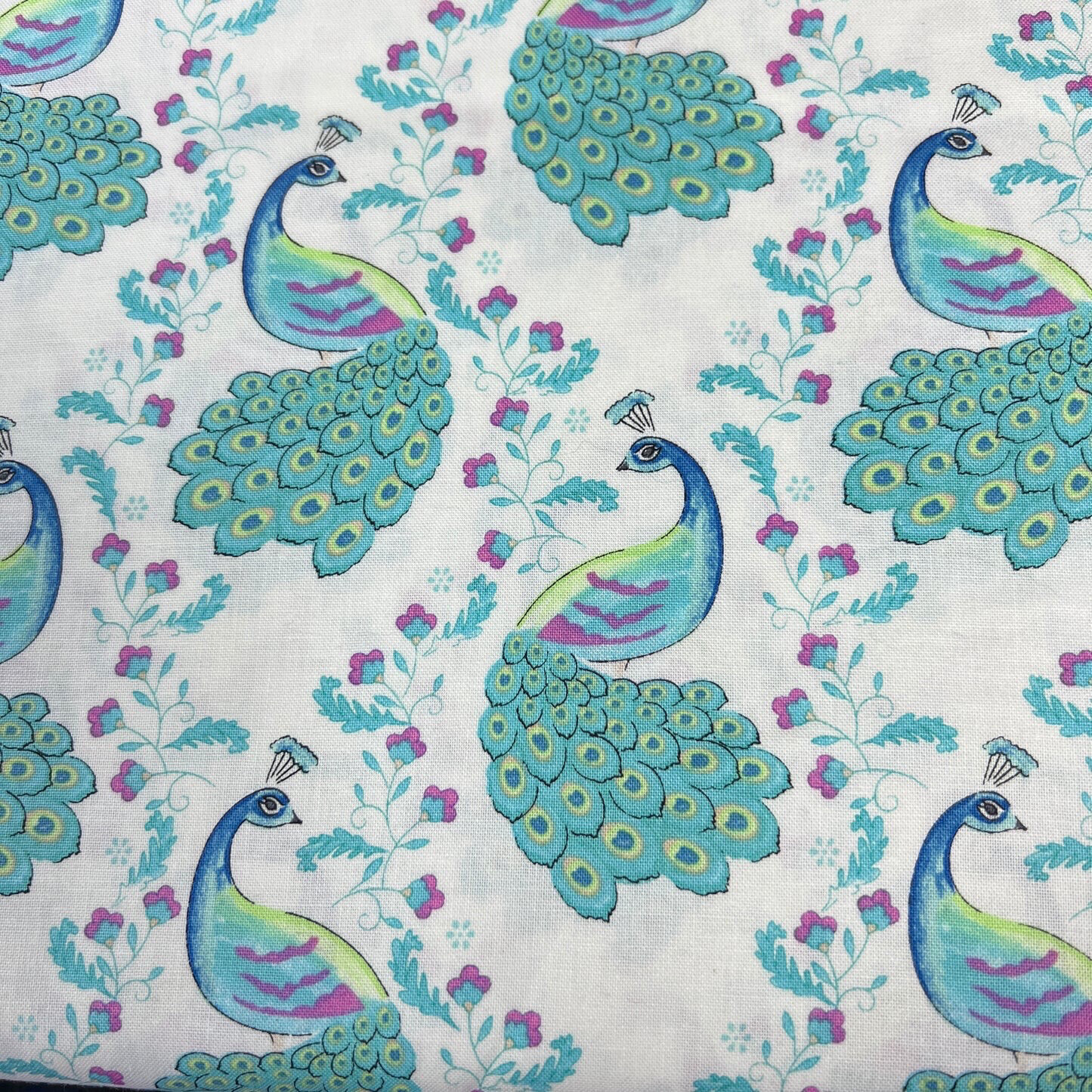 Peacocks On White