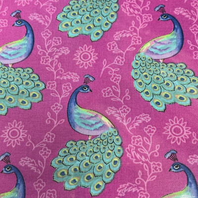 Peacock On Pink
