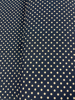 White Polka Dots On Navy