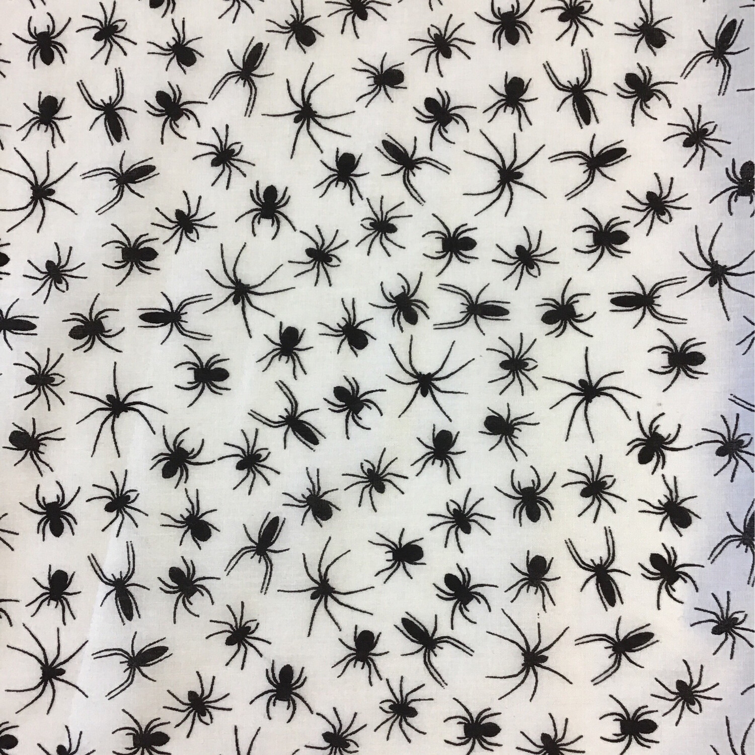 Spiders On White Polycotton