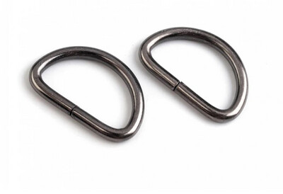 D Ring 25mm (4g)-Gunmetal Grey