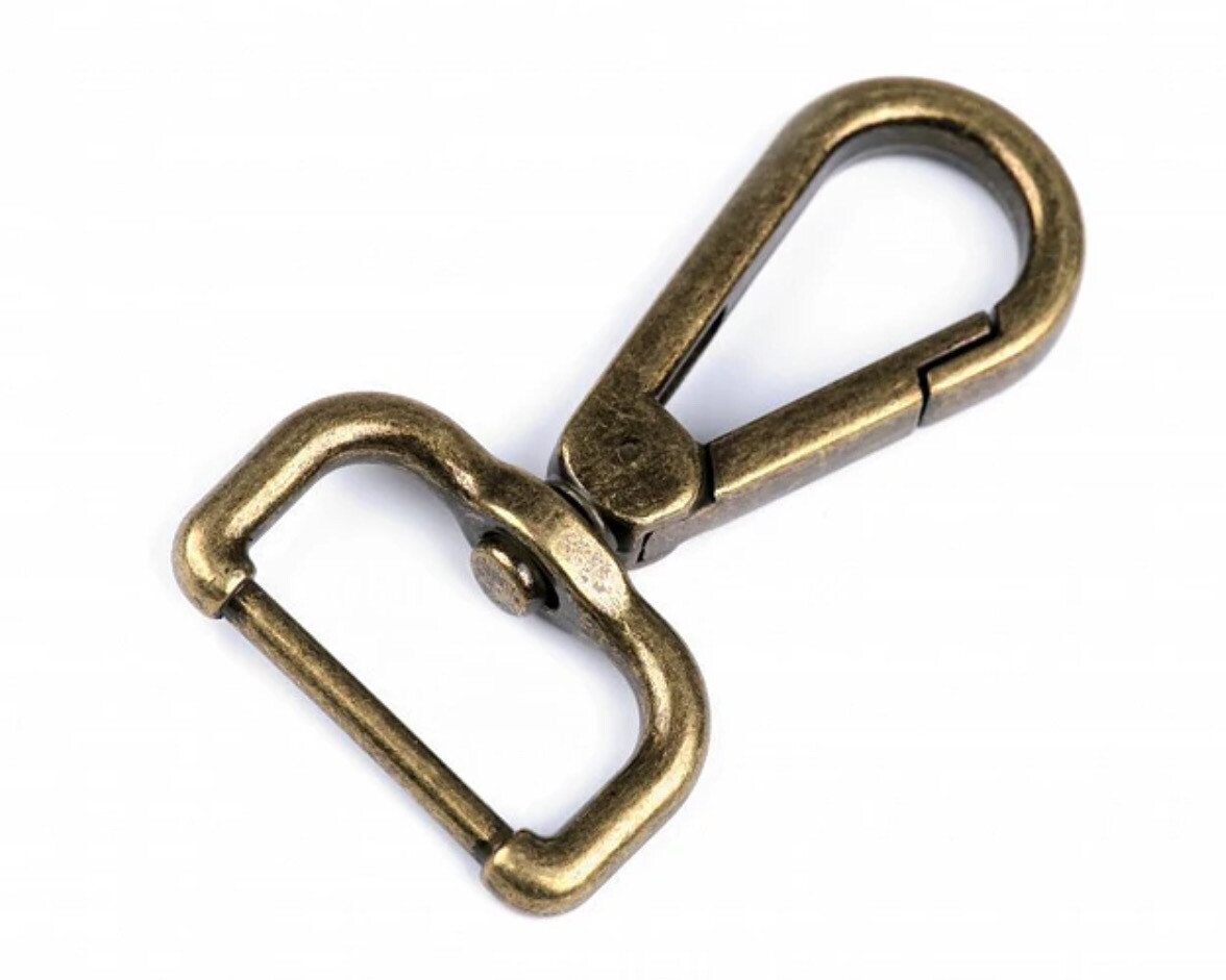 Metal Swivel Hook - 25 mm Antique Brass