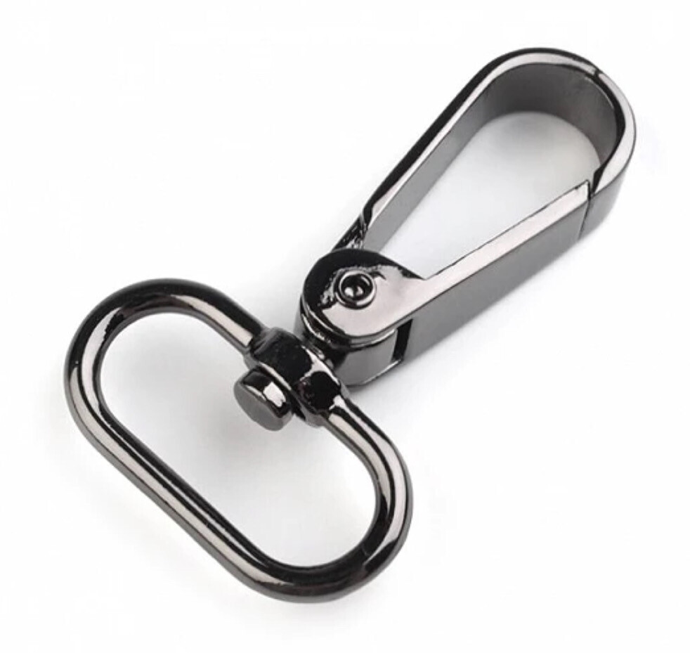 Metal Swivel Eye Snap Hook -25 mm Gunmetal Grey