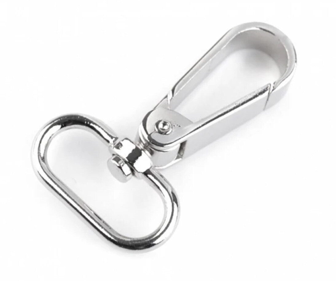 Metal Swivel Eye Snap Hook - 25 mm Silver
