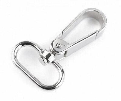 Metal Swivel Eye Snap Hook - 25 mm Silver